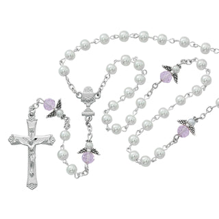 Pink Pearl Bracelet & Angel Pn
