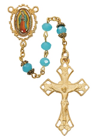 Gold-plated Cameo Guadalupe Rosary