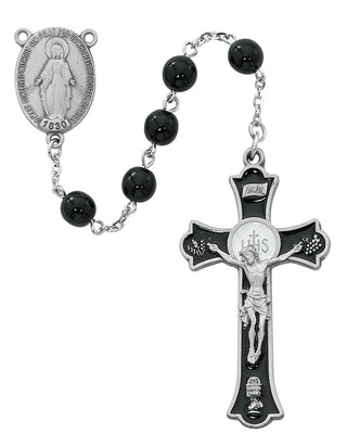 Black Holy Mass Crucifix Rosary