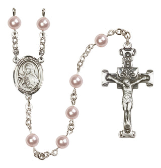 Sterling Silver 6mm Saint Theresa Rosary