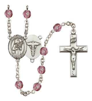 Silver-Plated 6mm Saint Agatha / Nurse Rosary