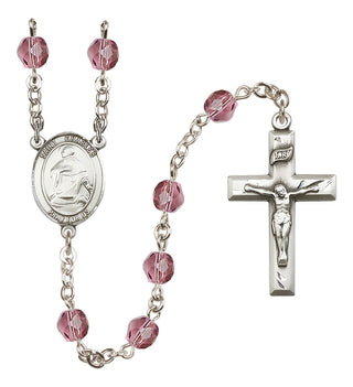 Silver-Plated 6mm Saint Charles Borromeo  Engraved Catholic Rosaries