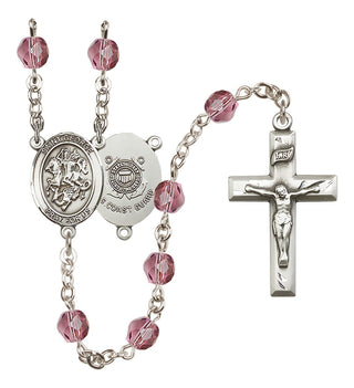Silver-Plated 6mm Saint George / Coast Guard Rosary