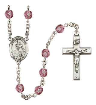Silver-Plated 6mm Saint Joan of Arc  Engraved Catholic Rosaries