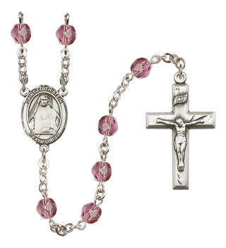 Silver-Plated 6mm Saint Edith Stein  Engraved Catholic Rosaries