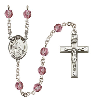 Silver-Plated 6mm Saint Veronica  Engraved Catholic Rosaries