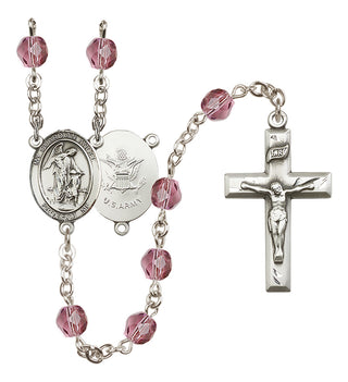 Silver-Plated 6mm Guardian Angel / Army Rosary