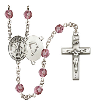 Silver-Plated 6mm Guardian Angel/Paratrooper Rosary