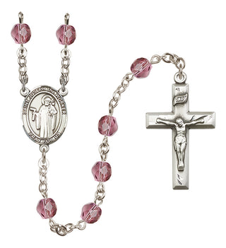 Silver-Plated 6mm Saint Joseph the Worker  Engraved Catholic Rosaries