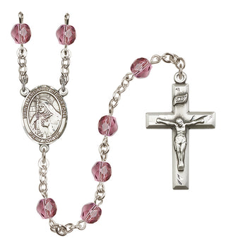 Silver-Plated 6mm Saint Margaret of Cortona  Engraved Catholic Rosaries