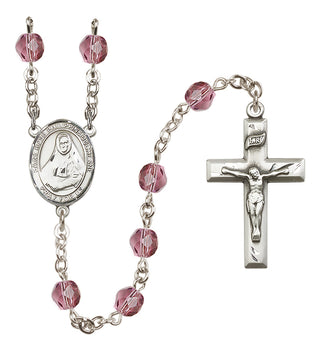 Silver-Plated 6mm Saint Rose Philippine Duchesne  Engraved Catholic Rosaries
