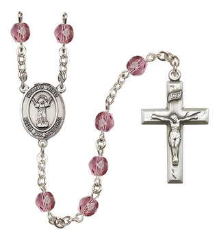 Silver Plated 6mm Fire Polished Divino Nino Rosary in Amethyst