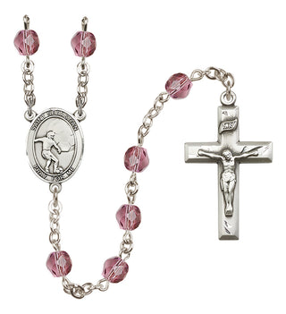 Silver-Plated 6mm Saint Sebastian / Soccer Rosary