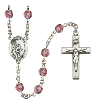 Silver-Plated 6mm Saint Sebastian / Tennis Rosary