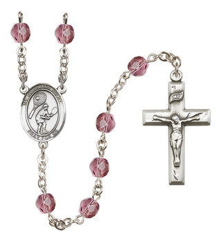 Silver-Plated 6mm Guardian Angel/Tennis Rosary