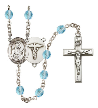 Silver-Plated 6mm Saint Camillus of Lellis / Nurse Rosary