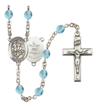 Silver-Plated 6mm Saint George / Army Rosary