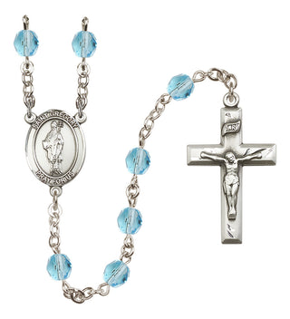 Silver-Plated 6mm Saint Gregory the Great  Engraved Catholic Rosaries