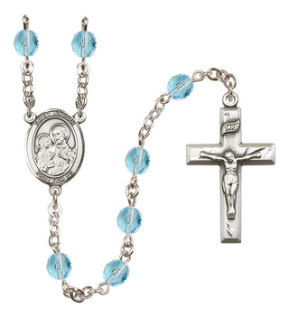 Silver-Plated 6mm Saint Joseph  Engraved Catholic Rosaries