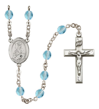 Silver-Plated 6mm Saint Louis  Engraved Catholic Rosaries