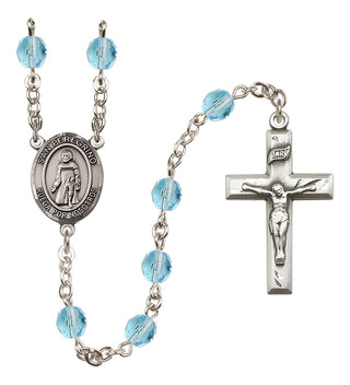 Silver-Plated 6mm San Peregrino  Engraved Catholic Rosaries