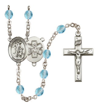 Silver-Plated 6mm Guardian Angel / EMT Rosary