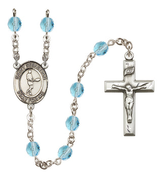 Silver-Plated 6mm Saint Sebastian/Tennis Rosary