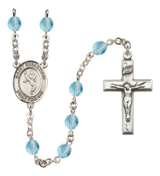 Silver-Plated 6mm Saint Sebastian/Martial Arts Rosary