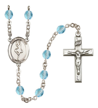 Silver-Plated 6mm Saint Sebastian/Dance Rosary