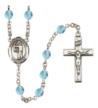 Silver-Plated 6mm Saint Christopher/Archery Rosary