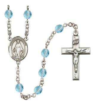 Silver-Plated 6mm Our Lady of Lebanon  Engraved Catholic Rosaries