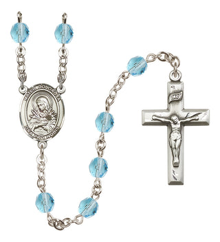 Silver-Plated 6mm Mater Dolorosa  Engraved Catholic Rosaries