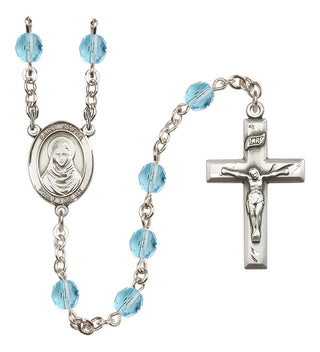 Silver-Plated 6mm Saint Rafka  Engraved Catholic Rosaries