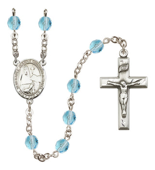 Silver-Plated 6mm Saint Jeanne Chezard de Matel  Engraved Catholic Rosaries