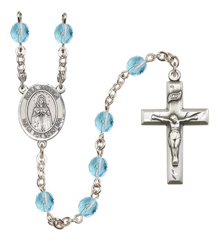 Silver-Plated 6mm Our Lady Rosa Mystica  Engraved Catholic Rosaries
