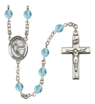 Silver-Plated 6mm Guardian Angel/Hockey Rosary