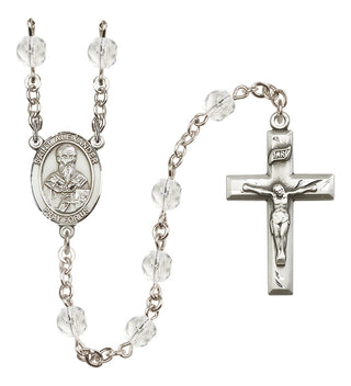 Silver-Plated 6mm Saint Alexander Sauli  Engraved Catholic Rosaries