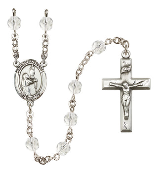 Silver-Plated 6mm Saint Bernadette  Engraved Catholic Rosaries