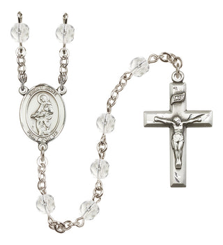 Silver-Plated 6mm Saint Jane of Valois  Engraved Catholic Rosaries