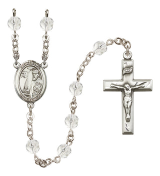 Silver-Plated 6mm Saint Elmo  Engraved Catholic Rosaries