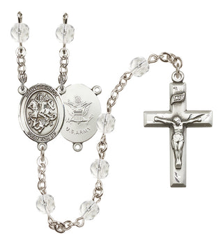 Silver-Plated 6mm Saint George / Army Rosary