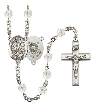 Saint George and Coast Guard Rosary with Crystal Beads