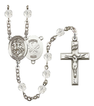 Saint George and Nat'l Guard Rosary with Crystal Beads