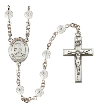Silver-Plated 6mm Saint John Bosco  Engraved Catholic Rosaries