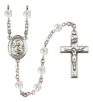 Silver-Plated 6mm Saint John the Apostle  Engraved Catholic Rosaries