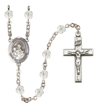 Silver Plated 6mm Fire Polished San Jose Rosary in Crystal