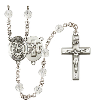 Silver-Plated 6mm Saint Michael / EMT Rosary