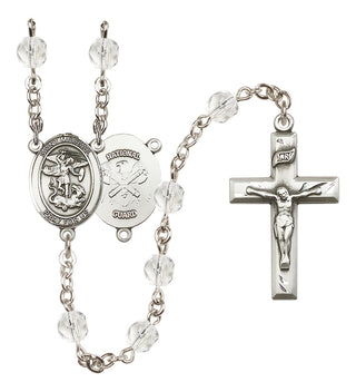 Silver-Plated 6mm Saint Michael / Nat'l Guard Rosary