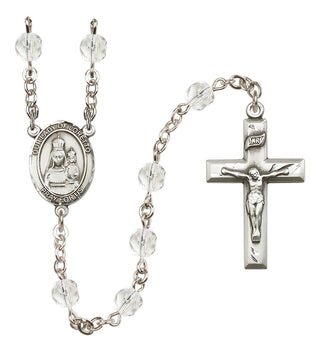 Silver-Plated 6mm Our Lady of Loretto  Engraved Catholic Rosaries