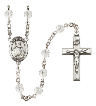 Silver-Plated 6mm Saint Thomas the Apostle  Engraved Catholic Rosaries